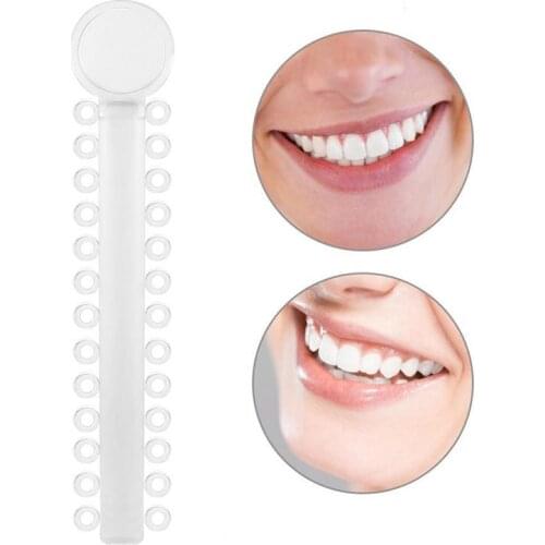 40pcs Dental Orthodontic Ligature Ties Dental Elastic Rubber Bands Dental O-rings Braces Transparent Teeth Orthodontics Tools