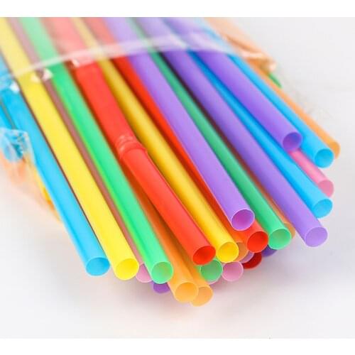 50pcs Multicolor Disposable Drinking Straws Home Bar Party Cocktail Drink Straw Milk Tea Straws Bendable Drinking Straws L3