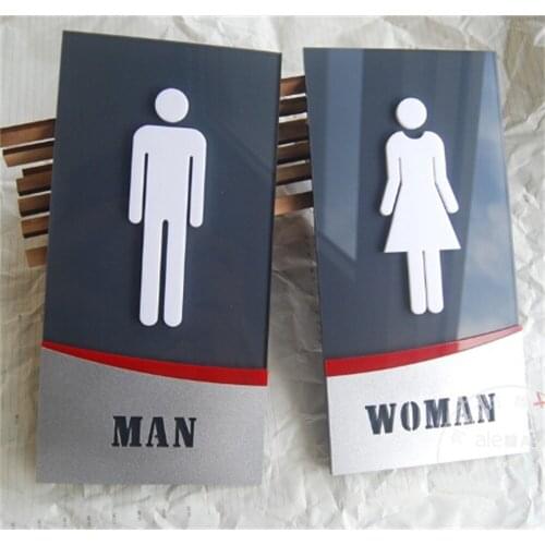 Acrylic store hotel WC toilet sign plate sign board