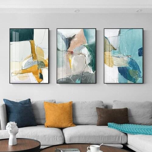 Frameless Nordic Canvas Painting Light Luxury Abstract Decorative Painting Background Wall Painting New Bedroom Wall Painting