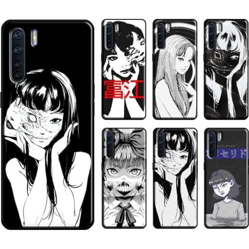 Junji ito Uzumaki Horror Manga For OPPO A52 A72 Find X3 Pro Reno 4 2 Z A3S A5S A15 A31 A53 A9 A5 2020 F5 F7 Phone Cover