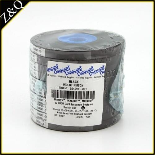 Datacard 804091-301 black indent ribbon for use with Datacard 280P,MX2000,MX6000,DC7000,DC9000 and DC450 printer