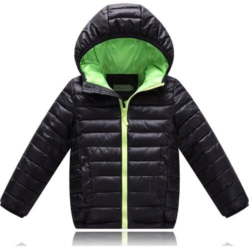 Down Cotton Winter Cotton Padded Down Childrens Down Coat Boys Girls Outwear