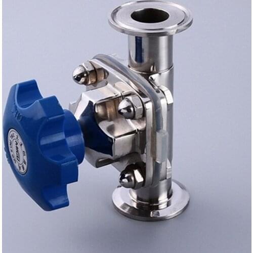 Stainless Steel 316 Diaphragm Valve Tri Clamp Diaphragm Valve 19mm-102mm with Blue Handle