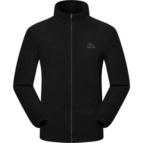 Double-sided Polar fleece jacket mens stand-up collar Autumn winter Outdoor Hunting jackets men fishing trekking fleece coat