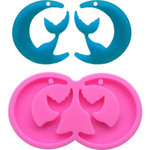 Mermaid Tail Silicone Sugarcraft Cupcake Baking Mold Keychains Mold Fondant Cake Decorating Tools