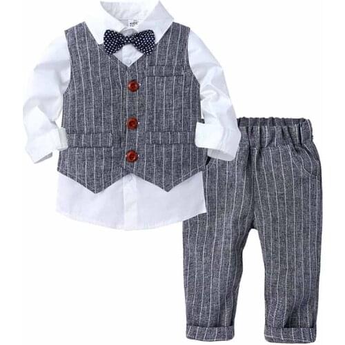 Boys Suit for Weddings Kids Prom Party Tuxedo Formal Blazer Pants Childrens Wedding party Performance Costume school uniform