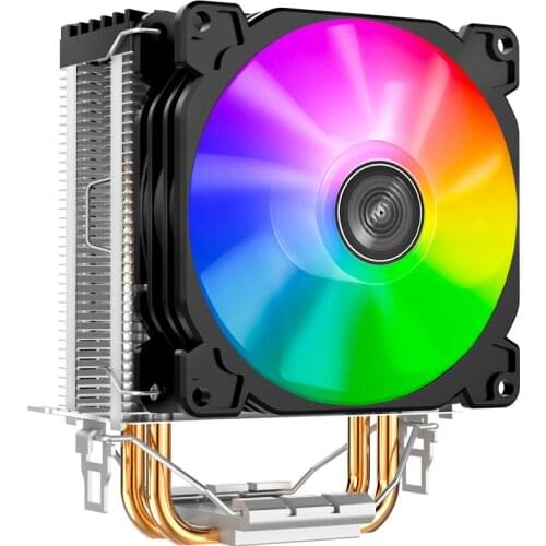 Ionsbo CR1200 2 Heat Pipe Tower CPU Cooler 3Pin Cooling Fans Heatsink 92mm Color Soft Light Fan Intel 775 1155 1156 AMD AM4