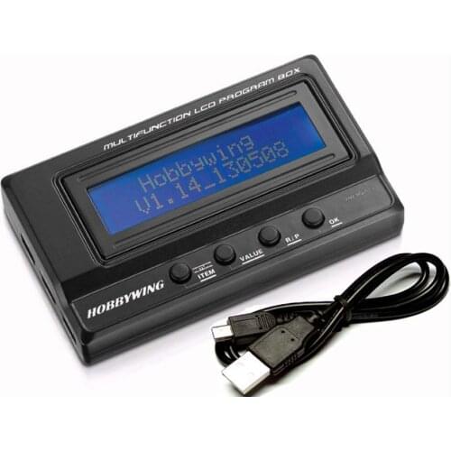 HobbyWing 3 in1 4.5-12.6V Multifunction LCD Program Box program card (Integrated w/ USB adaptor Lipo Voltmeter