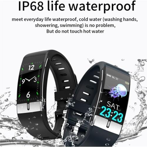 2020 Fashion Fitness Tracker Bracelet Body Temperature ECG Smart Bracelet Heart Rate Monitor SmartWatch Music Control Sport Band
