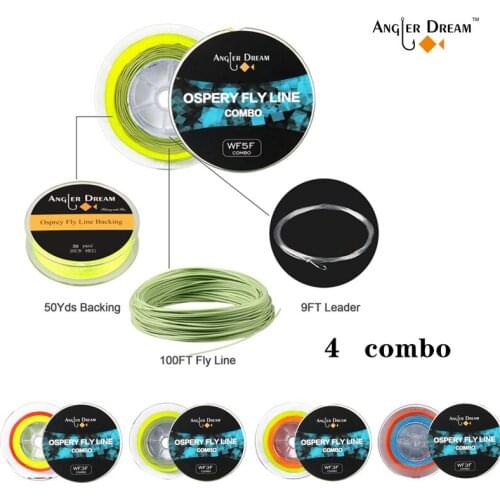 Fly Fishing Line Combo 3/5/8WT Weight Forward Fly Fishing Line with Braided Backing Tapered Leader Preload Fishing Line