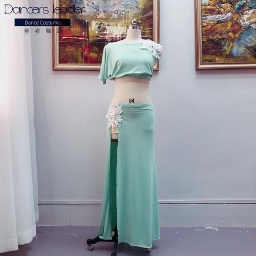 2020 new belly dance oriental dance practice clothes practice clothes are thin and split for beginners customization
