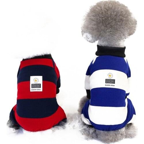 New Dog Winter Warm Stripe Jackets Sweater Keep Warm Clothing Popular Clothes For Dog Dog Clothes Pets Products Warm Dogs Jersey