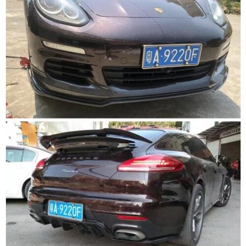REAL CARBON FIBER Front Bumper Lip Spoiler Rear Trunk Diffuser Side Body Skirt FOR Porsche Panamera 970 970.2 2014 2015 2016
