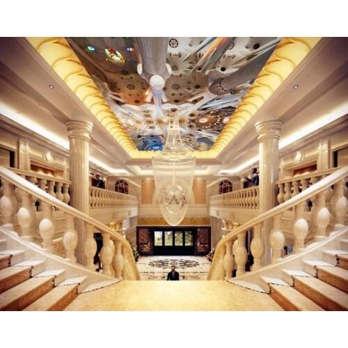 Custom 3d mural wallpaper Roman Relief column ceiling living room Restaurant ceiling wall painting mural