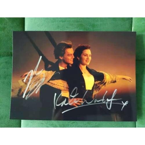 Hand signed Leonardo DiCaprio Kate Winslet Titanic autographed photo 5*7 022021A