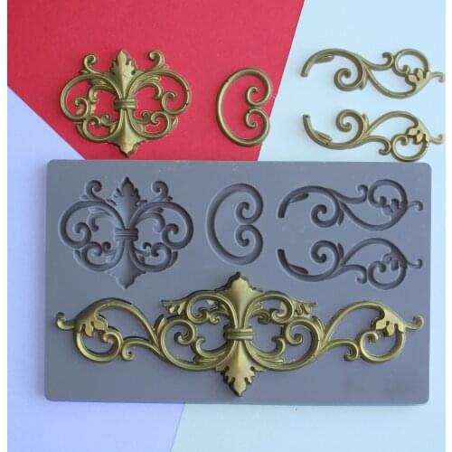 European Totem Relief Embossed Border Silicone Mold for Fondant Cake Decor , Cupcakes, Sugarcraft, Cookies, Clay Bakeware Tools