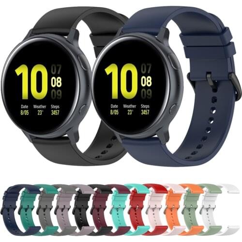 For Samsung galaxy watch Active 2 40mm 44mm Strap Wristband Sport Bracelet Watchbands 20mm Watch Band correa Galaxy Watch 42mm