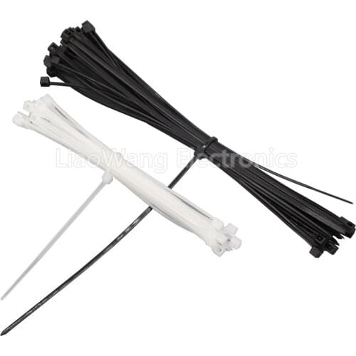 100 PCS Self-locking nylon cable ties, Black,White, Small, Medium, Big type, binding wire, Cable with storage consolidation line