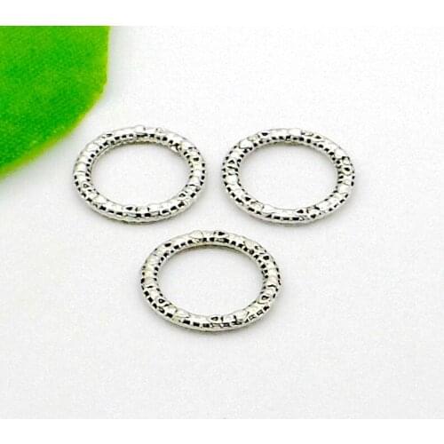 Free Shipping 300Pcs Tibetan silver Jump Rings Connectors 14.5mm Silver For Jewelry Making Craft DIY