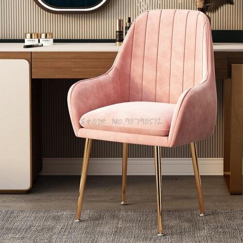 Nordic Luxury Dining Chair Back Home Stool Net Red Bedroom Dressing Table Makeup Chair Simple Modern Desk Chair