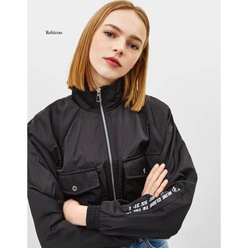 Autumn Large Size Womens Coat Long Sleeve Baseball Jacket Harajuku Woman Jackets Plus Size Womens Bomber Streetwear Outerwear