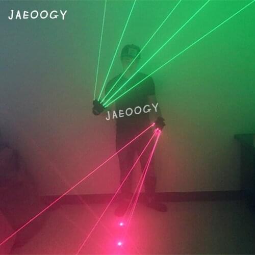 2019 New ree shipping high quality creative green red laser laser gloves night club gloves stage performance DJ props