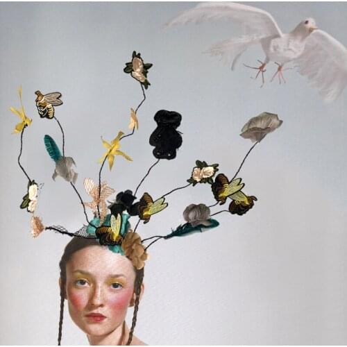 Lolita Headpiece Vintage Hairband Fashion Show Masquerade Ball Cosplay Woman Handmade Embroidery Christmas Headdress