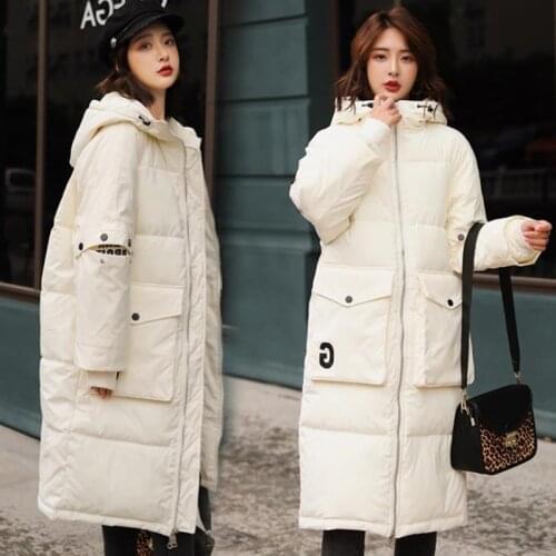Women Coat Parka Women Hooded Warm Winter Jacket Women Long Thick Cotton Coat 2019 Korean Version Loose Casual Jacket Coat
