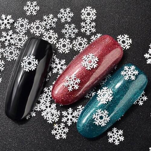 Winter 2021 Snowflake Shape Nail Art Sequins Holographic Nail Decoration Accessories for Christmas Manicure Design NEW Year