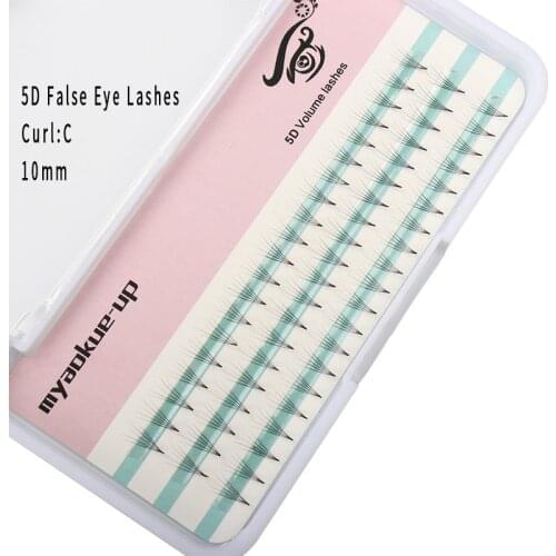 0.07 C 3D 5D 10D Individual False Eye Lashes For Eyelash Extension Thickness Wave Mink Natural Eyelashes 10mm Soft Lashes