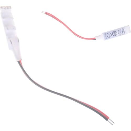 1 Pc White LED Controller Brightness Dimmer For Led 3528 5050 Strip Light 3 Keys RGB Color 5-24V