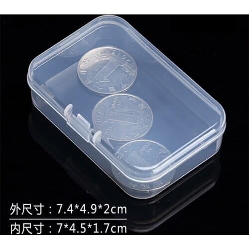 14 sizes 10pcs Container PP Plastic Transparent Small Square Packaging Storage Box With Lid for Jewelry Storage Accessories