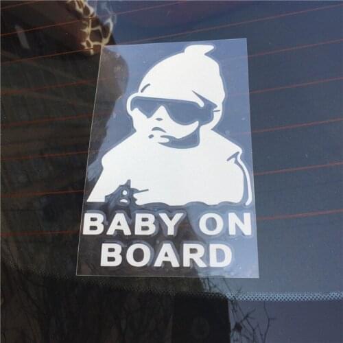 14*9 cm baby car cool back reflective baby stickers warning stickers for Honda CRV Accord Odeysey Crosstour FIT Jazz City Civic