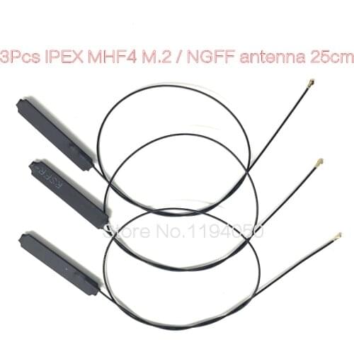 3 Pcs. Laptop Wi-Fi Inner NGFF MHF4 IPEX antenna for BCM94360HMB 9260 8265 AX201 18.5 cm / 7.2 inches (s)