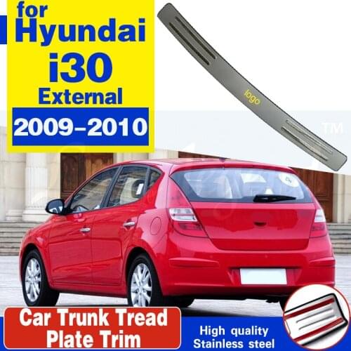 Car accessories Stainless Steel Rear Bumper Protector Sill Trunk Tread Plate Trim for Hyundai I30 2009-2010 Car styling