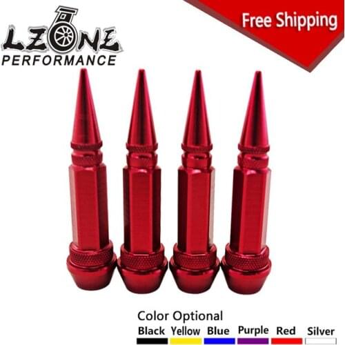 FREE SHIPPING - 4Pcs/set Universal Auto Bicycle Car Tire Valve Cap VALVE STEM CAPS WHEELS RIMS like Racing lug nuts JR-WR12