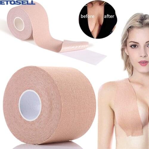 Women 1 Roll Comfort Sexy Seamless Bra Breast Lift Tape Body Invisible Nipple Cover Silicone Strapless Push Up Bra Plus Size