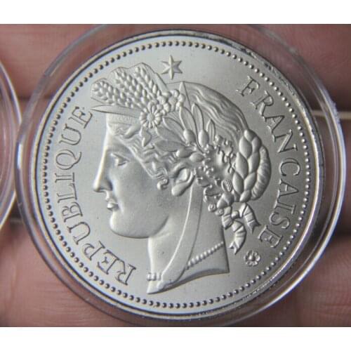 Grain goddess France Sliver Color Plated Commemorative Coin Badge Medal Souvenir Party Arts Gifts Souvenir