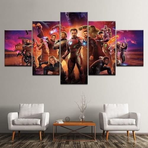 Large Wall Art Poster Decor Marvel Superhero Captain America Iron Man Canvas Painting And Print Avengers Picture Room Home Decor