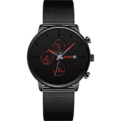 2021 New Minimalist Mens Ultra Thin Watches Simple Men Business Stainless Steel Mesh Belt Quartz Watch Relogio Masculino
