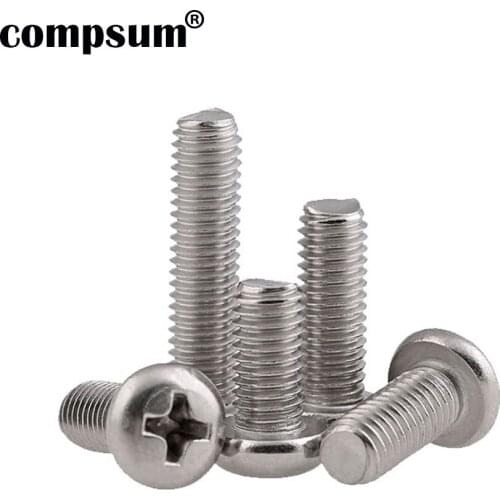 Compsum Stainless steel round head Cross screw 304 M1.6 M2 M3