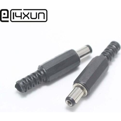 10Pcs DC Plug Male Electrical Socket Outlet DC-022 DC-005 DC-022B DC Outlet 5.5X2.1MM 5.5*2.1 5.5x2.5mm 5.5x2.5 5.5*2.1mm