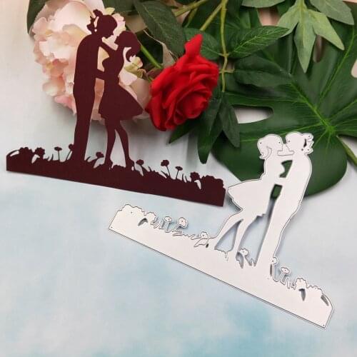 Lawn couple metal cutting die 2019 latest DIY scrapbook for greeting card, envelope decoration paper card process die