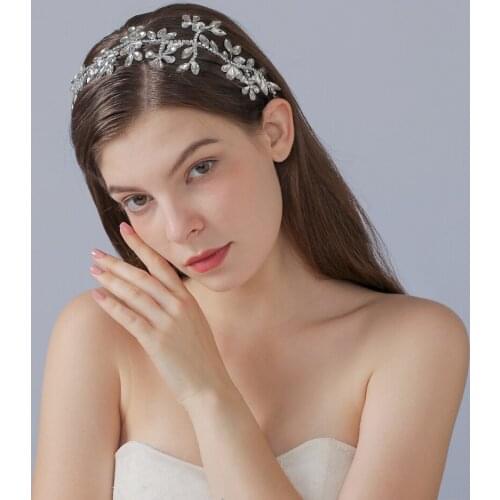 HP239 Silver Bridal Headwear Wedding Hair Accessories Tiara for Women Prom Hair Decoration Bride Headdress Girl Jewelry Gift