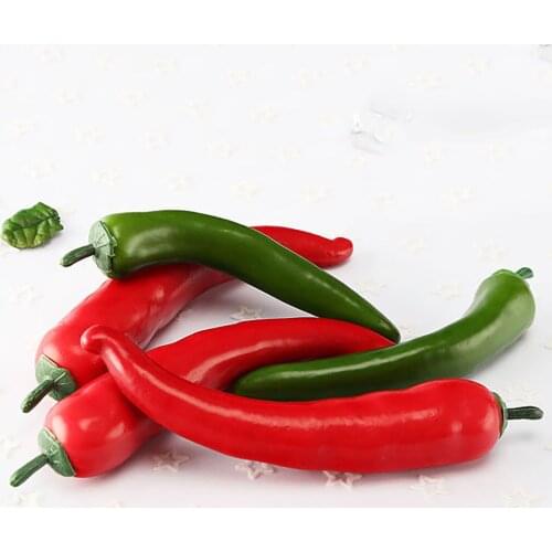 6PCS Artificial Pepper Realistic Foam Artificial Vegetable Photography Prop Simulation Food Model Decoration Kitchen