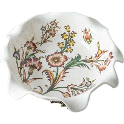 Ceramic handicraft home decoration ceramic fruit plate home ceramic decoration decoration