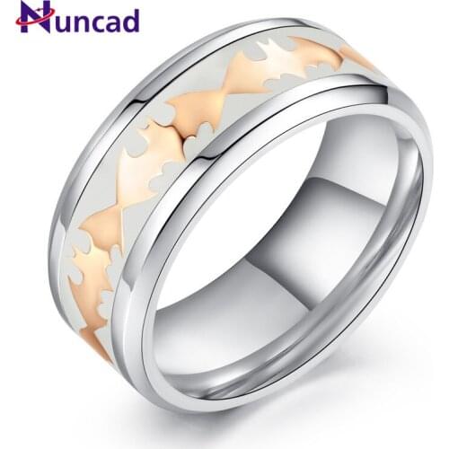 Classic Desgin 8mm Sliver Color Titanium Steel Rings Best Selling Female Party Gift Jewelry Mens Ring Free Shipping