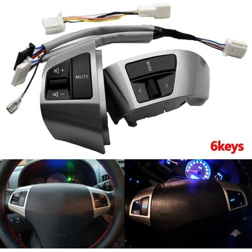 Steering Wheel Buttons Remote Volume button Right&Left switches 6Keys car accessories For Hyundai Elantra HD 2008-2016