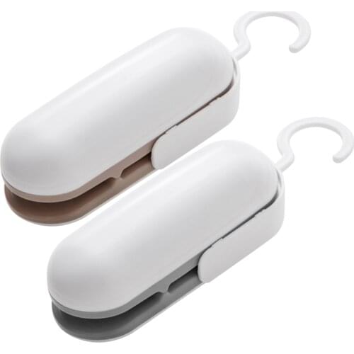 Mini Bag Sealer 2 in 1 Portable Handheld Bag Resealer Sealer Cutter Heat Sealer for Plastic Bags Food Storage